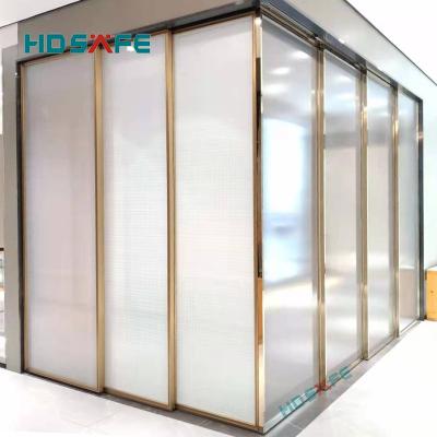 China Modern European Corner Synchronized Sliding Glass Door With Handle Large Slim Aluminum Frame Hidden Sliding Door For Bathroom for sale