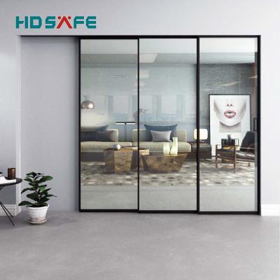 China China Factory Italy New Design Cheap Modern Solid White Thin Glass Frame Sliding Glass Door And Window for sale