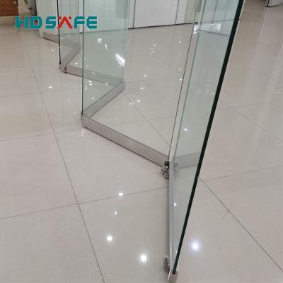 China Modern Frameless Folding Frameless Folding Door Restaurant Bathroom Glass Wall Office Folding Door Glass Partition Glass Door for sale