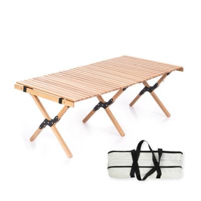 China Camping Modern Portable Table Cylinder Desk Wooden Folding Table for sale