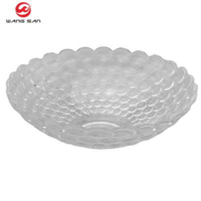 China Zhejiang Viable Homeware Round Fruit Dish Clear Glass Dish for sale