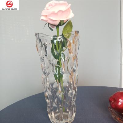 China Luxury modern glass flower arrangement vase farmhouse light cylinder flower Nordic minimalist dry decor in living room for sale