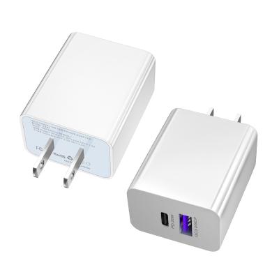 China Multi Funtional Wall Charger New Released 2020 Portable Travel 20W USB Charger Adapter Wholesale USB-A+TYPE C Port Wall Charger Fast Charging for sale