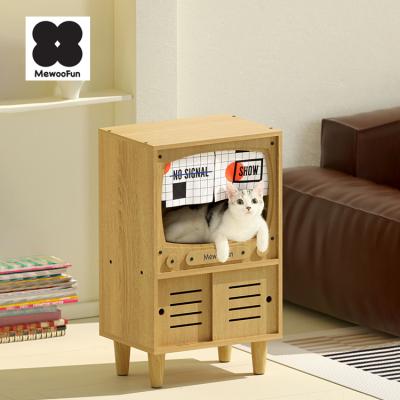 China Hot Selling Luxury Modern Pet Stored MewooFun Wooden Pet Furniture Cat Furniture House for sale