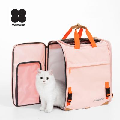 China MewooFun Cat Carrier Backpack Wholesale Travel Luxury Stocked Pet Carrier Backpack for sale