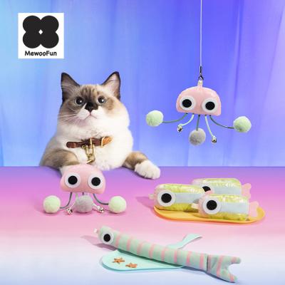 China MewooFun 2021 New Design Stocked Spring Cat Teaser Eco Friendly Interactive Cat Toys for sale