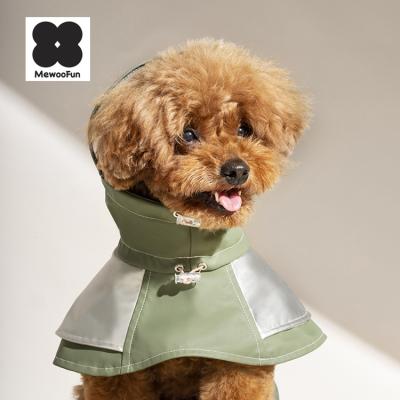 China MewooFun Reflective Brand Dog Teddy Raincoat Easy Wear Small Stocked Warning Rain Coat for sale