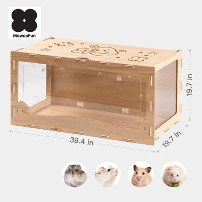 China MewooFun Factory XL Breathable Custom Hamster Cage Clear Acrylic Hamster Cage for sale