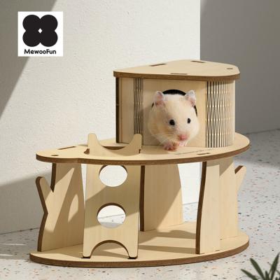 China MewooFun Sustainable Hot-selling Hamster Nesting Mini House Natural Hamster House for sale