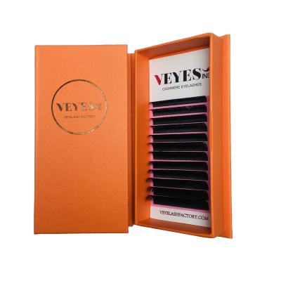 China Veyelash Natural Wholesale Long Volume Lash Extensions Private Label Cashmere Fauxmink Lashes 0.02 0.04 Different Classic Eyelash Extensions for sale