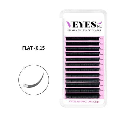 China Veyelash Natural Long Ellipse Flat Lashes Volume Eyelash Extensions Private Label Cashmere Lashes for sale