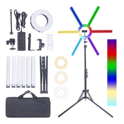 China FOSOTO SRL-80 Modern Photographic Makeup RGB Lighting Tube 3500-6500k 6 Bars Lights For Makeup Tattoo Beauty Star Light for sale