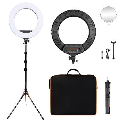 China New Arrival FOSOTO FT-RL480 Adjustable Color Tempurate Phone Ring Light 48W Camera Photographic Lighting Lighting With Tripod Stand For Live Tiktok for sale