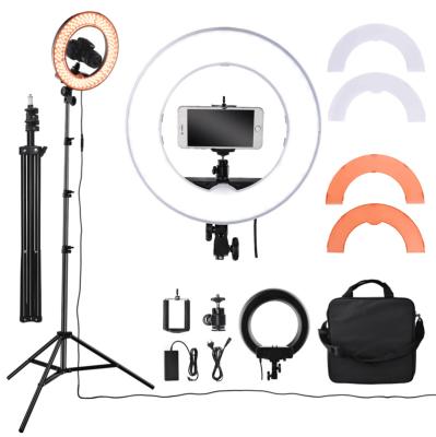 China FOSOTO 14 Inch Led Ring Light Selfie Photography Portable 42W Ring Lamp with Tripod Stand for youtube makeup ringlight RL-12 for sale