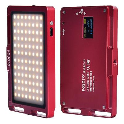 China FOSOTO FT-03 Aluminum Alloy Photo Mini LED Panel Video Photography Studio Photography Working Rechargeable Camera Mini Flashlight Flash Light for sale