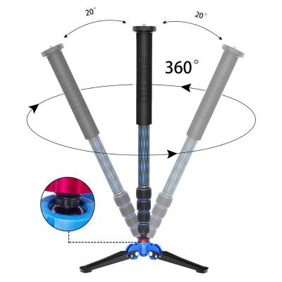 China Smartphones FOSOTO C-222+M1 Digital Mini Camera Unipod Monopod 1650mm Aluminum Lock w/3 Leg Base 222 Tripod Mount for Canon Nikon DSLR for sale