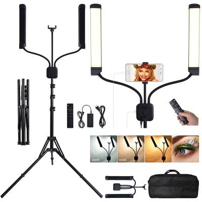 China Aluminum Alloy+ABS FOSOTO FT-450 40W Multimedia End Cap With Selfie Function Photographic Lighting, Led Video Light With Stand For Makeup for sale