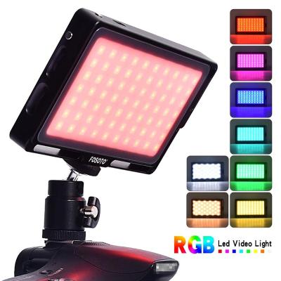 China Free shipping Mexico FOSOTO FT-08 RGB camera portable mini LED aluminum alloy tiktok studio video lamp video light with tripod stand for sale