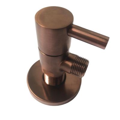 China 2022 Modern Hofen Hot Sale Rose Golden Brass Angle Valve for Toilet and Bathroom for sale