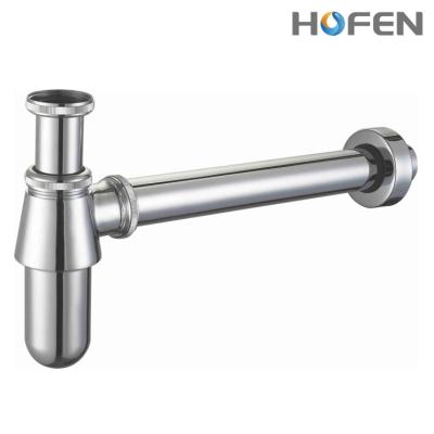 China Modern Modern Style Bathroom Basin Siphon Sink Zinc Chrome Waste Pipe Drain P Trap Bottle Trap For Wash Basin for sale