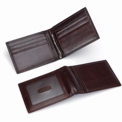 China 2020 New Arrival Genuine Leather RFID Wallet Money Clip For Men for sale