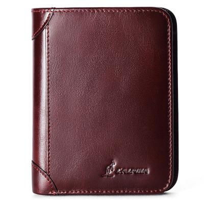 China Wholesale Anti-theft Men's Luxury Genuine Leather Wallet Handmade Leather Wallets For Men for sale