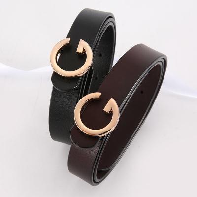 China Comfortable personalized women's belts lady fashion waist leather belt letters belt for women for sale