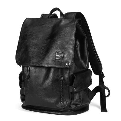 China Thoughtful Waterproof Casual Sports Laptop PU Leather Backpack For Men for sale