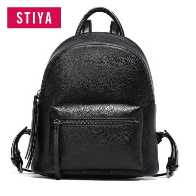 China sustainable & wholesale comfortable backpack black school leather backpack designer backpack 2017 for sale