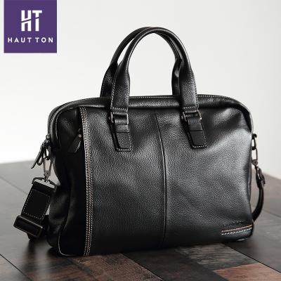 China Men Briefcase Business Shoulder Bag Computer Laptop Handbag Men Travel Comfortable Leather Bags for sale