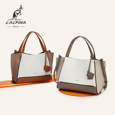 China Custom Made Luxury Leather Tote Bag Large Handbag Vintage High Quality Ladies Shoulder Handbag for sale