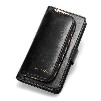 China General Hautton 2021 New Universal Leather Car Keys Cell Phone Case Wallet Customized for sale