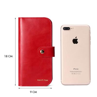 China General Hautton 2021 New Leather Cell Phone Case Wallet Customized Universal Phone Bag for sale