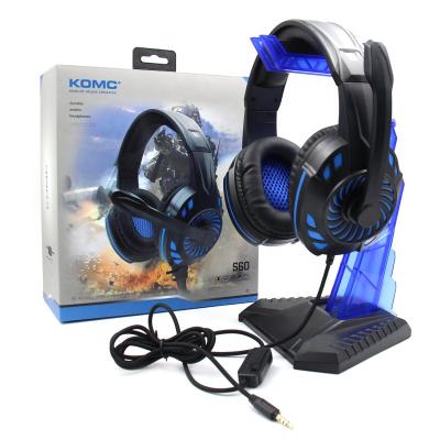 China Hot Selling Headband Gamer Earphones Komc S60 Headband Stereo Gaming Headset For Mobile Phone/PS4 for sale