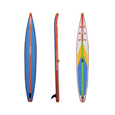 China Unisex Lightweight Inflatable Foldable SUP Racing Paddle Board Inflatable Board With Removable Fin for sale