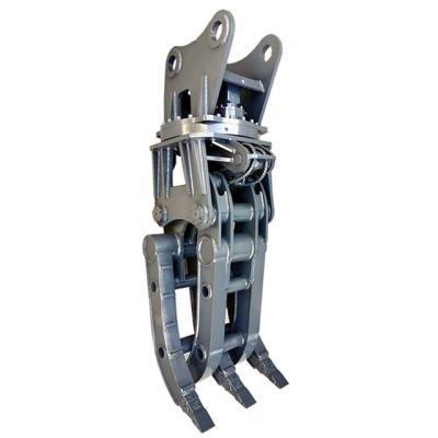 China Building Material Stores Mini Excavator Hydraulic Rotating Boom Scrap Grapple Bucket for sale