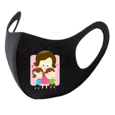 China Fashion Fit Men Women Cotton Comfortable Washable Reusable Cloth Breathable Unisex Black Face Covers Custom Logo for sale