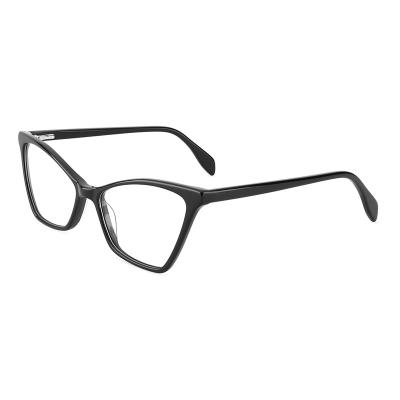 China Retro Prescription Style Cat Eye Eyeglasses Frame Computer Anti Blue Light Acetate Eyewear Glass Material Frame for sale