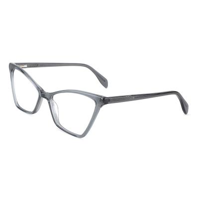 China Luxury Comfortable Blue Light Weight Acetate Glasses Cat Eye Eyewear Frame Anti Prescription Glasses Frame For Women for sale