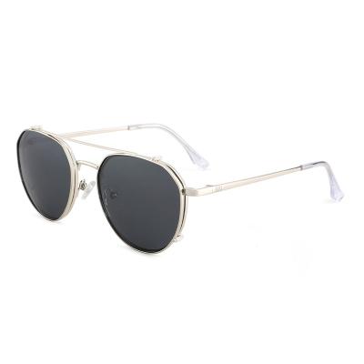 China Fashion Sunglasses Shape Sunglasses Metal Frame Luxury Sunglasses Outdoor Sports Clip On Sunglasses For Unisex for sale