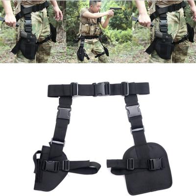 China Durable Tactical Military Pistol Hand Gun Drop Leg Thigh Holster Pouch Holder Bag Cover for sale