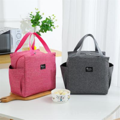 China Custom Logo Cooler Thermal Insulated Lunch Bag Polyester School Office Travel Use Lunch Box for sale