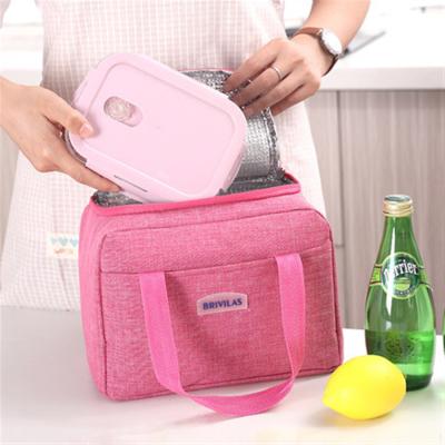 China Nylon Cool Cooler Bags Thermal Oxford Waterproof Nylon Portable Zipper Lunch Bags For Women Kids for sale