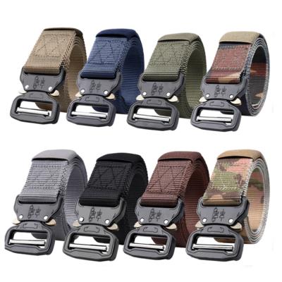 China Wholesale Outdoor Heavy Duty Universal Nylon Adjustable Military Tactical Support Belt With Quick Speed ​​Clip Metal Customized Size for sale