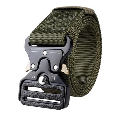 China Quick Release Metal Buckle Metal Buckle Molle Army Police Tactical Belts Quick Release Military Training Outdoor Men's Belt for sale