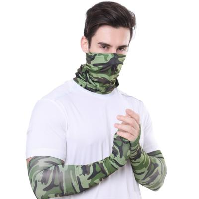 China Breathable Half Face Recycling Neck Scarves With Elbow Covers Sun Protection UV Protection Arm Working Cooling Sleeves for sale