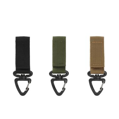 China Daily Life Backpack Tactical Triangle Carabiner Hook Nylon Main Strap Hanging Molle Hold Belt Buckle for sale