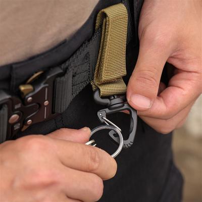 China Tactical Universal Military Belt Keeper Outdoor Ring Holder Key Clip Fabric Gear Hanger Service Hook for sale