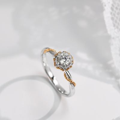 China Diamond Rings 100% Natural FASHIONABLE H VS 0.3CT Wedding Engagement Ring Big Real Spot Luxury Real Diamonds Spot Real 18k Gold Rings for sale