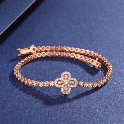 China FASHIONABLE 100% natural real diamond 18k 14k 9ct gold charms material spacer bead lucky piyao bracelet for girls for sale